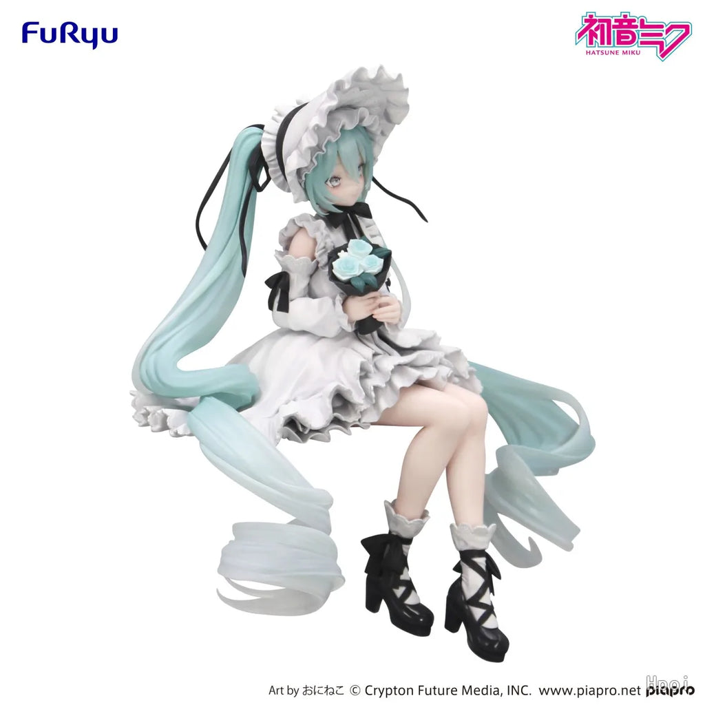 Original Genuine Model FuRyu Noodle Stopper Hatsune Miku 15cm Vintage Doll Figure Anime Figurine Boys Pvc Toys Christmas Gifts