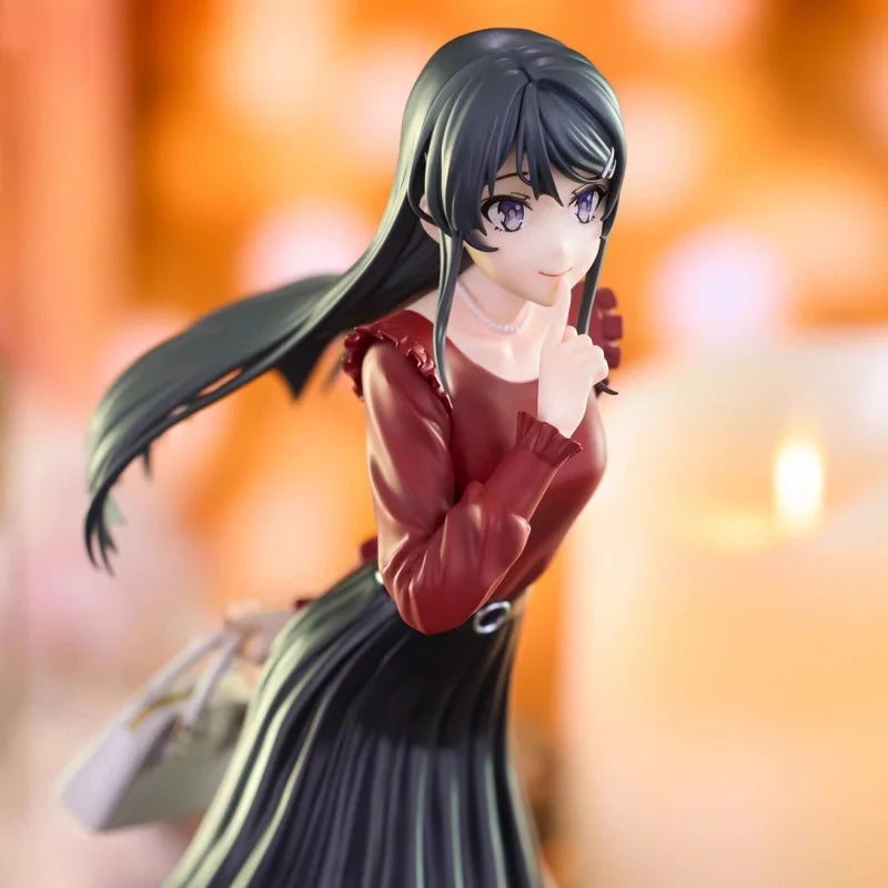 Genuine Furyu Trio-Try-It Rascal Does Not Dream Of Bunny Girl Anime Figure Sakurajima Mai Winter Clothing Desktop Model Toy Gift