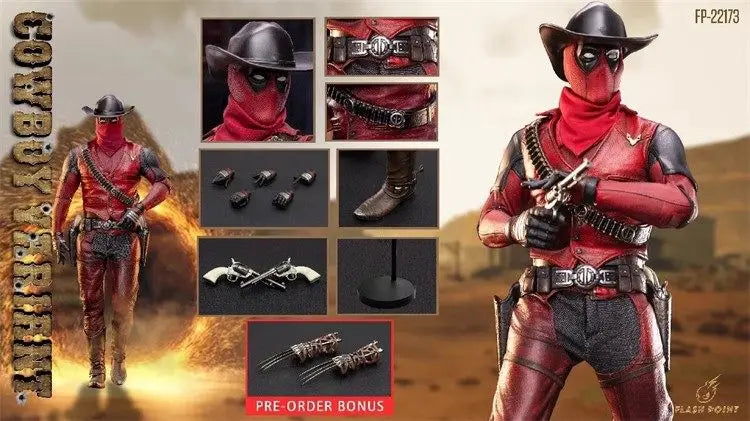 Flashpoint Studio 1/6 Scale Cowboy Variant Deadpool Action Figure FP-22173 Collectible Movie Character Model For Hobby Collector
