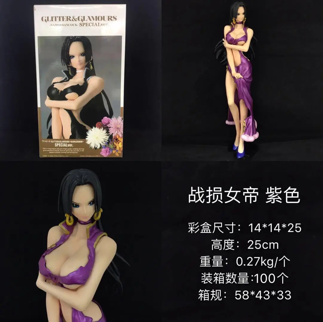 25cm Boa Hancock Action Figure Anime One Piece Figures Chi-Pao Women'S Solid Figures Collection Ornament Gifts Pvc Model Toys