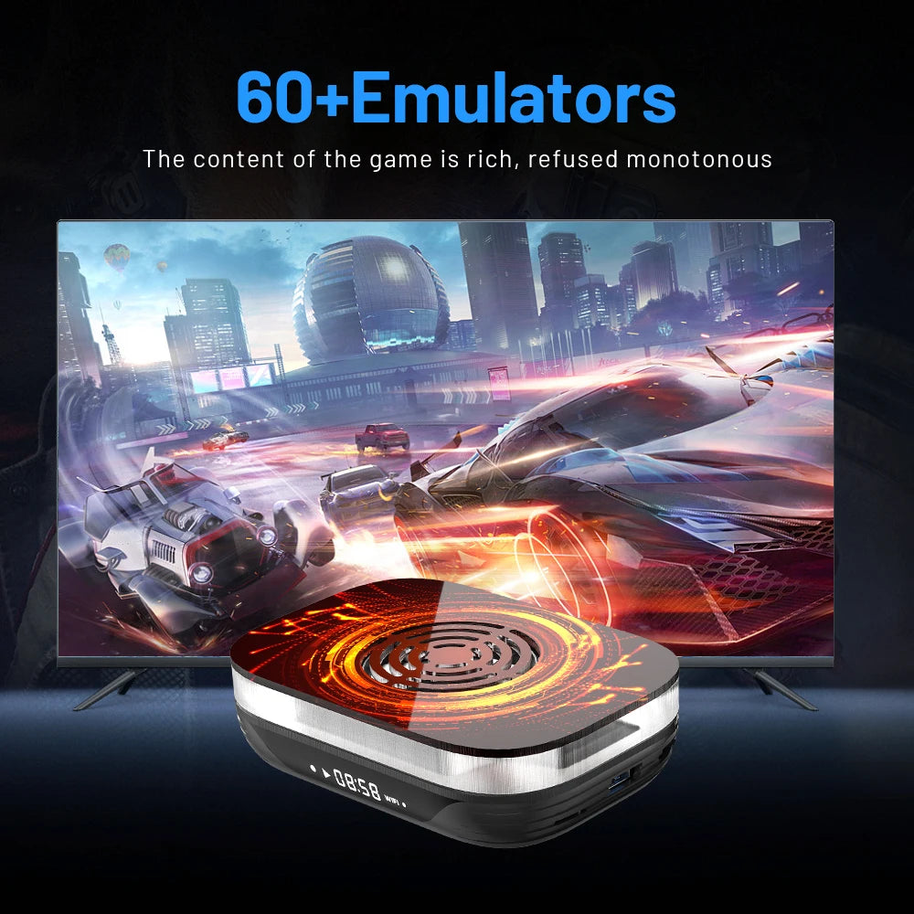 KINHANK Amlogic S905X4 Retro Video Game Console Super Console X4 Plus 90000 Game for 60+ Emulator Arcade/MAME/NAOMI Game Console