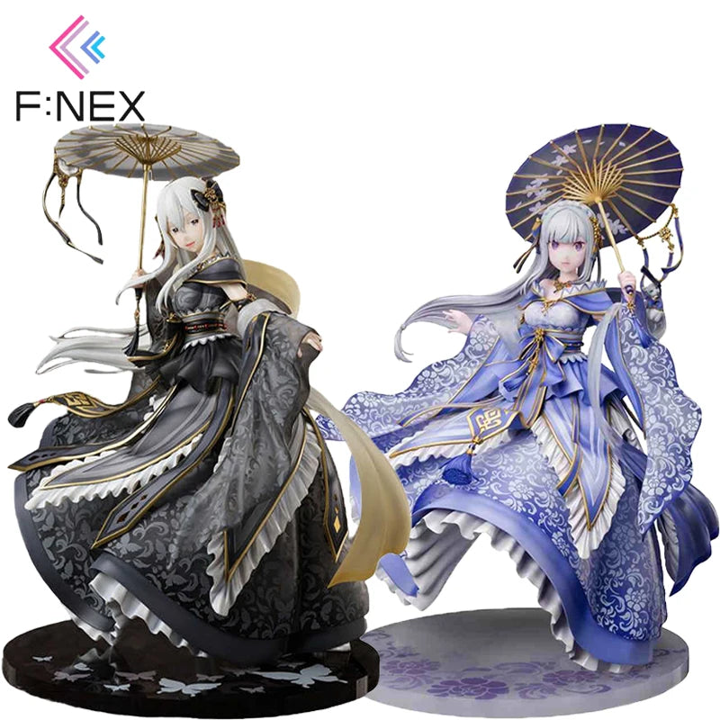 In Stock Genuine Original F:NEX Emilia & Echidna -Hanfu- Re:Life in A Different World From Zero Action Anime Collectible Figure