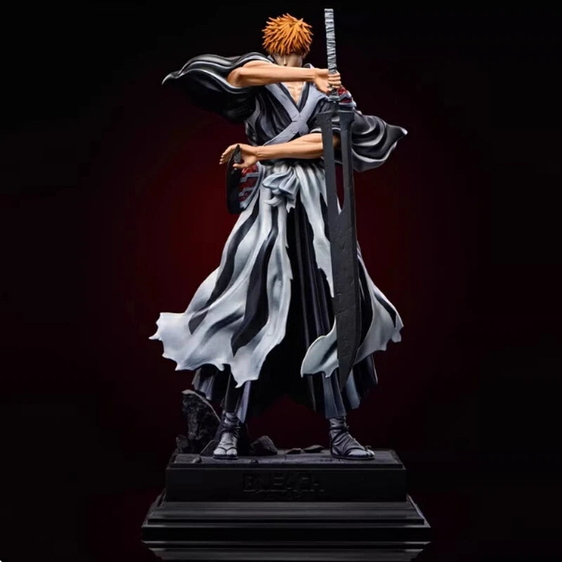 35cm Bleach Ichigo Kurosaki Dual Sword Blood War Gk Statue Anime Collectible Desktop Decoration Figure Gift For Anime Fans Toy