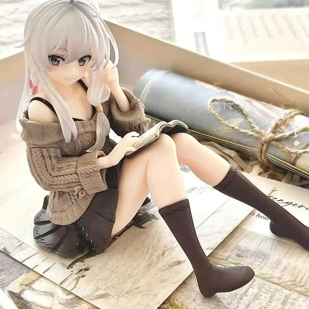Anime Wandering Witch The Journey Of Elaina Anime Figures Model Elaina Sweater Doll PVC Collection Action Figure Ornaments Model