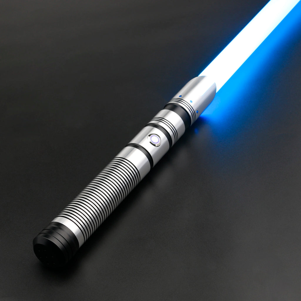 TXQSABER Heavy Dueling RGB / Neo Pixel Smooth Lightsaber Colors Changing Metal Hilt Lock up Blaster Laser Jedi Sword Kids Toys