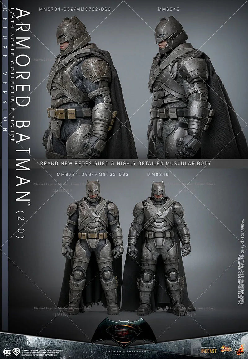 1/6 Scale Wayne Heavy Armor Alloy 12-inch Full Set Action Figure Soldier Height About 33CM HOTTOYS HT MMS742D62 2.0 Normal Ver