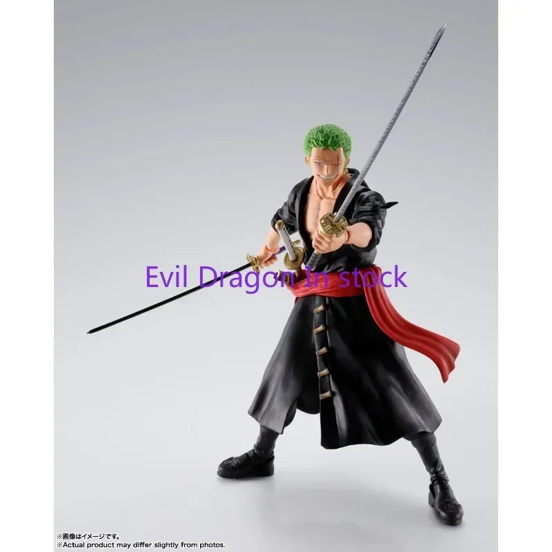 Bandai Original ONE PIECE Anime-Figur SHF Roronoa Zoro Actionfigur Spielzeug für Jungen Mädchen Kinder Geschenk Sammlermodell Ornamente