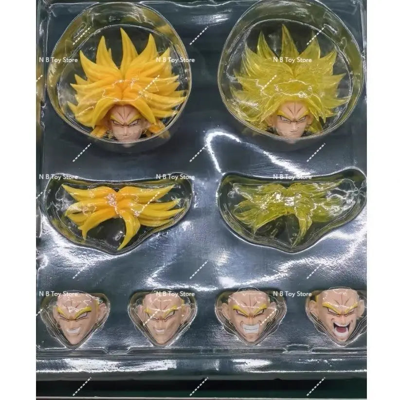 In Stock MP Model 03A 03B Dragon Ball Z SHF SSJ Broly Heads Kit Accessories Headsculpt Anime Action Figures Toys PVC Gift Models