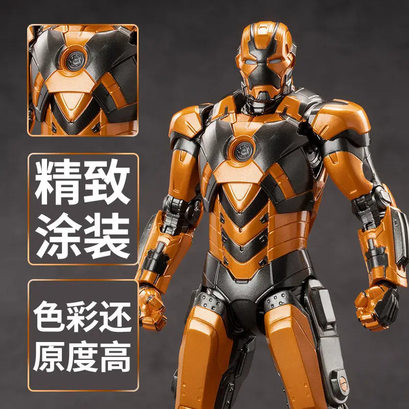 New Zd Toys Marvel Official Licensed Iron Man Mark28 Action Figure 20+ Movable Joints Desktop Decor Boys Birthday Gift Model