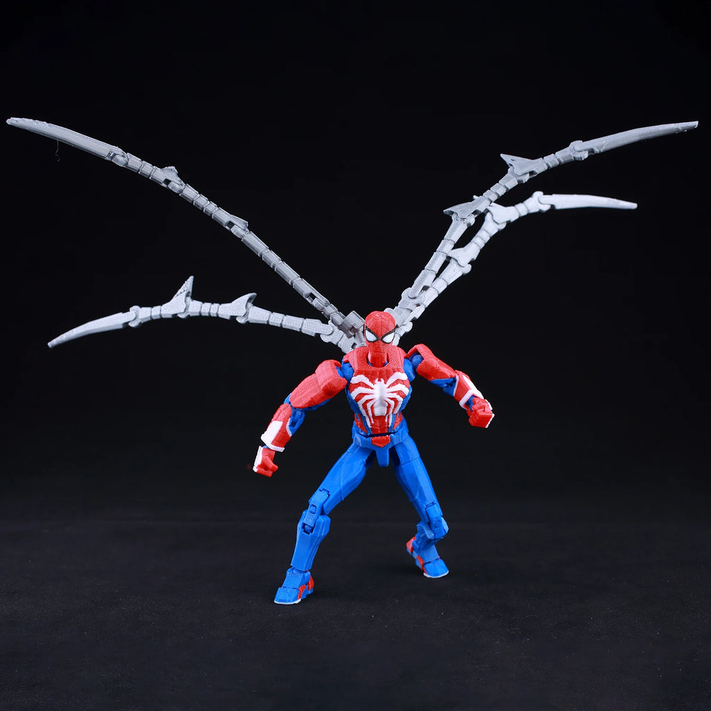9L 3D Printed Spider-Man Generation with Spider Claws Lucky Dummy 13 Movable Shapeshift Action Figures Mannequin Toys Collectors