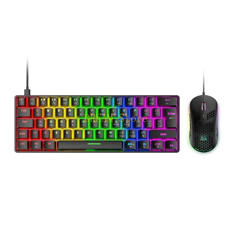 Gaming Keyboard Mouse Wired LED Backlit Multimedia USB Ergonomic Gamer Keyboard Waterproof Optical Gamer Mouse Sets best sale