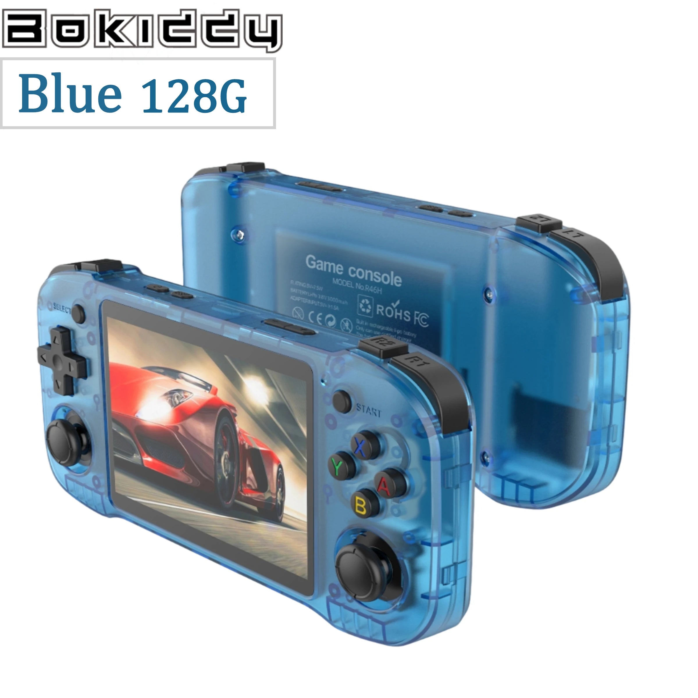 BOKIDDY R46H Retro Handheld Console Classic Game 4.2 inch HD IPS Screen Portable Video Player MAX 128G 29K Game R36H Best Gift