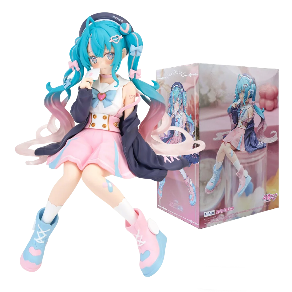 New Hatsune Miku Anime figure Flower Fairy Sailor Suit Sitting Position PVC Action Figure Model Toy Decoration Collect Gifts