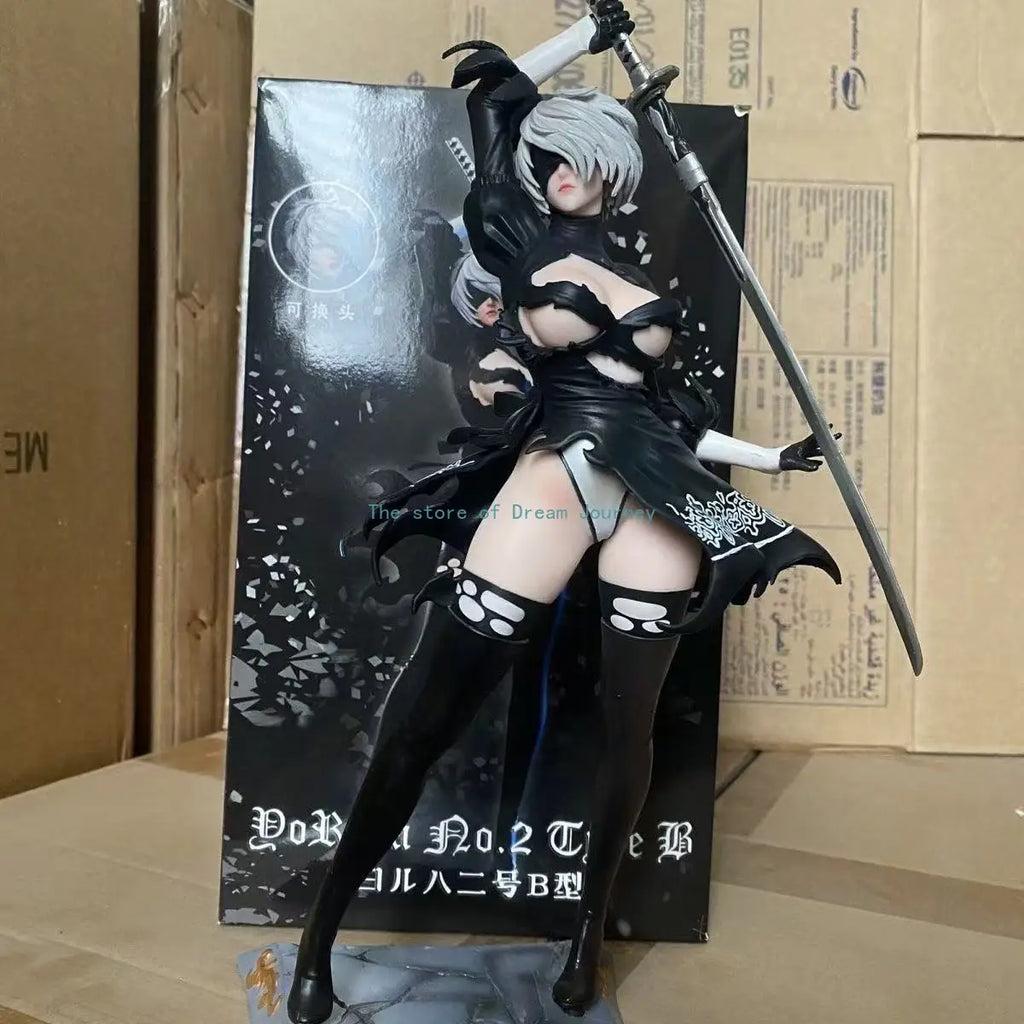 Hot Figure Yorha No. 2 Type B 2B 33cm Anime Girl PVC Action Figure Toy GK Game Statue Ornament Adult Collection Model Doll