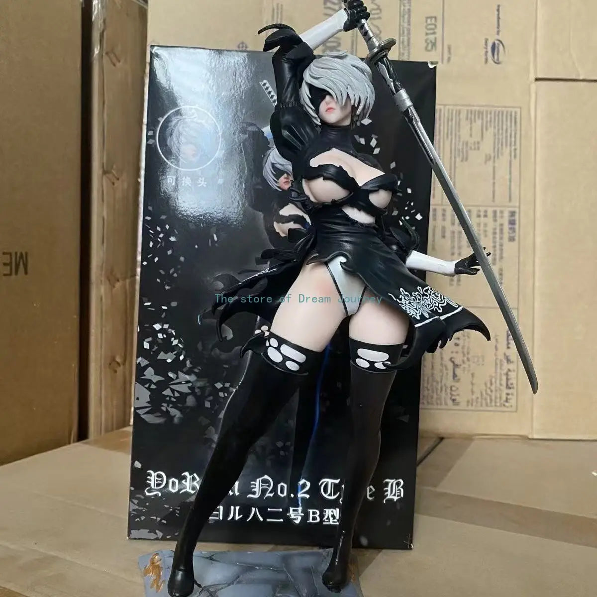 Hot Figure Yorha No. 2 Type B 2B 33cm Anime Girl PVC Action Figure Toy GK Game Statue Ornament Adult Collection Model Doll