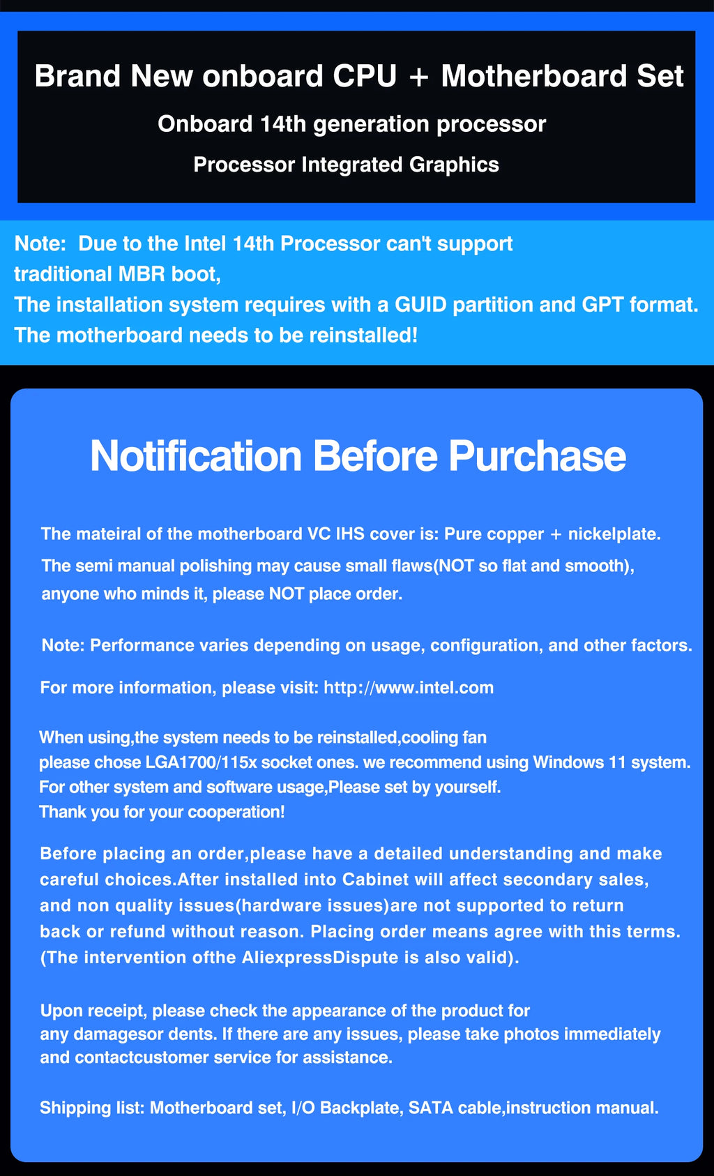 ERYING DIY Gaming PC Computer Motherboard CPU Combo Interposer Kit i7 14650HX 16C24T DDR4 RAM SSD NVME M2 Desktop Placa mae