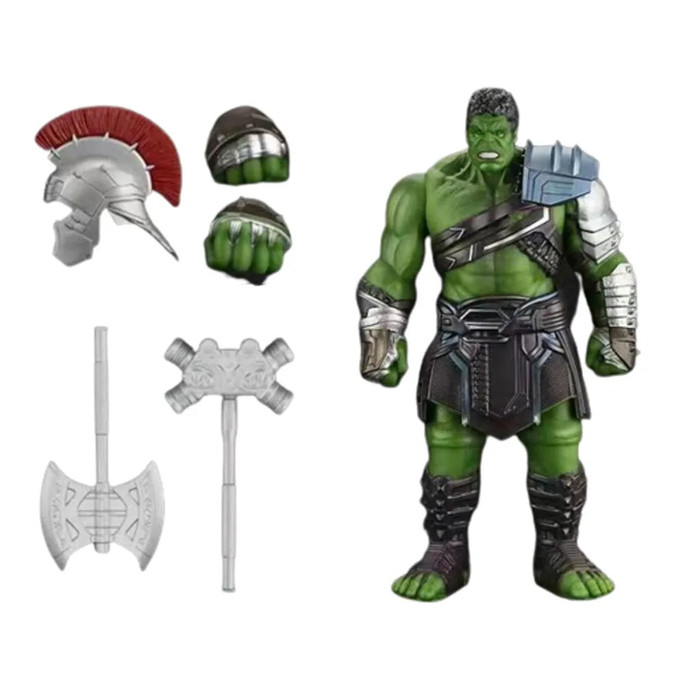 30cm Big Size  Marvel Thor 3 Ragnarok Hands Moveable with Hammer Battle Axe Gladiator Hulk Action Figure Model Toy