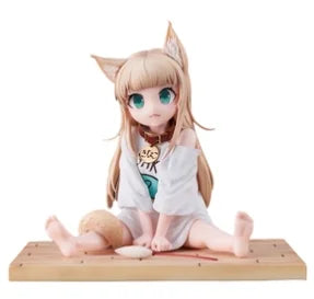 8CM Anime Kinako Figure Cat Girl Cute Noodle Stopper Mini Animation Model Toy Gift Ollection Decoration Ornaments PVC
