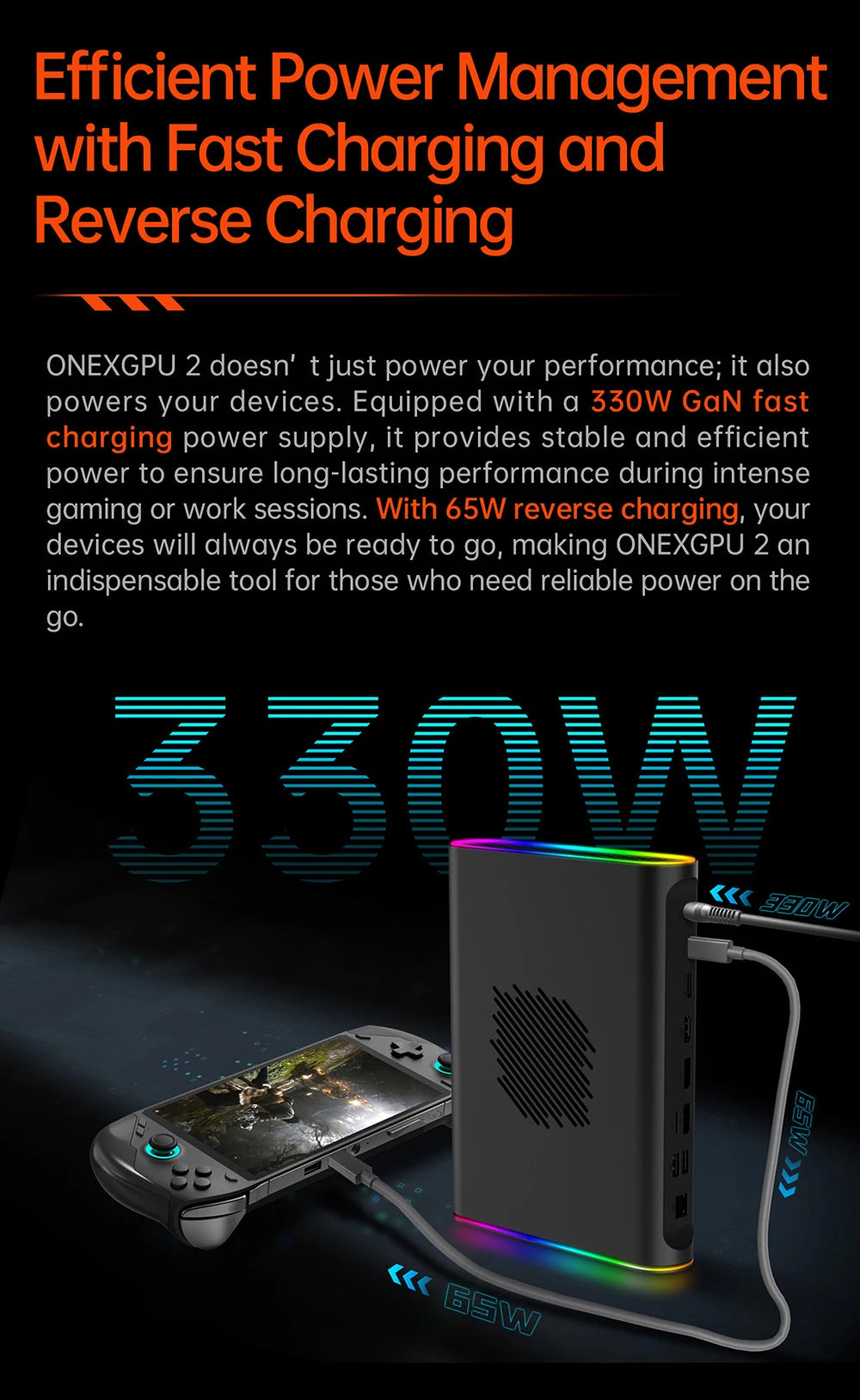 Newest  Onexplayer External Gpu Onexgpu 2 With storage12GB  AMD Radeon RX 780OM Graphics Expansion Dock Oculink USB 4