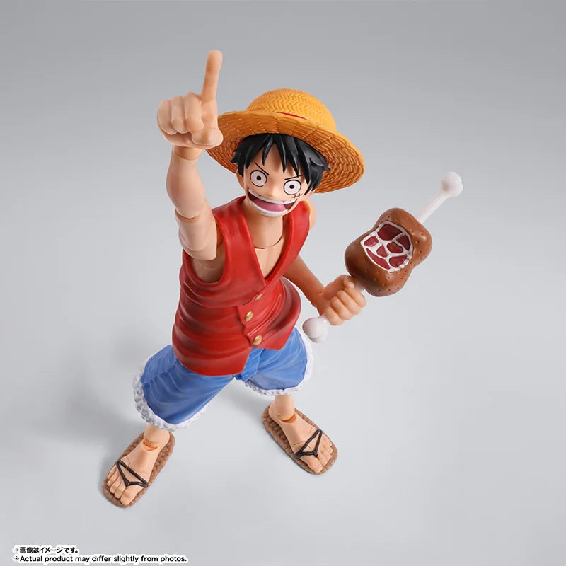 Bandai Original One Piece Modellbausatz Anime Figuren SHF Monkey D. Luffy Romance Dawn Actionfiguren-Sammlerstück Modell Kinderspielzeug Geschenke