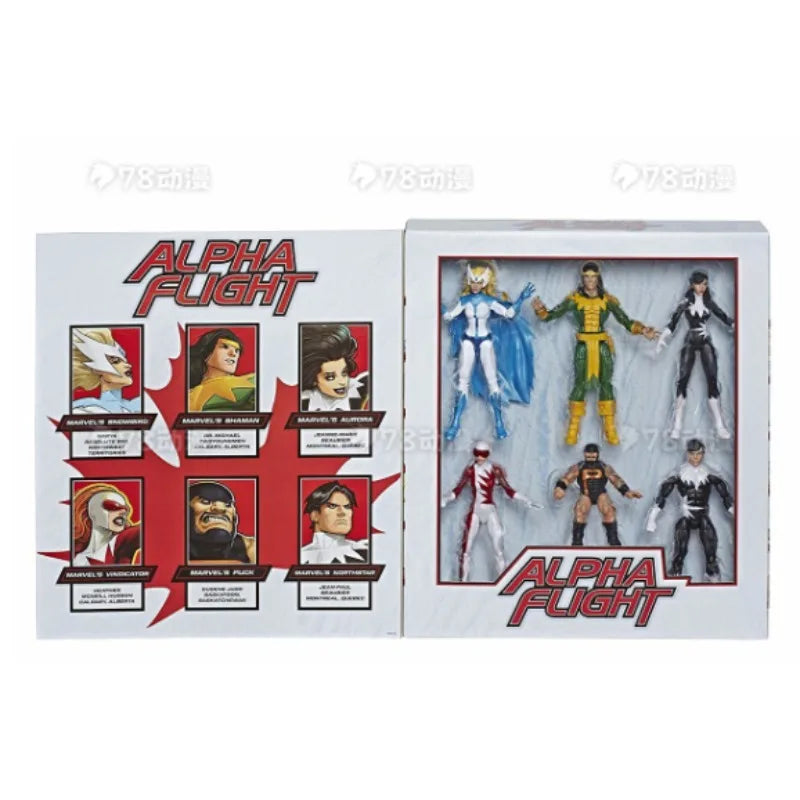 Original Hasbro Marvel Legends Series ALPHA FLIGHT Shaman/Snowbird/Aurora/Northstar/Vindicator/Puck Anime Figure Toy