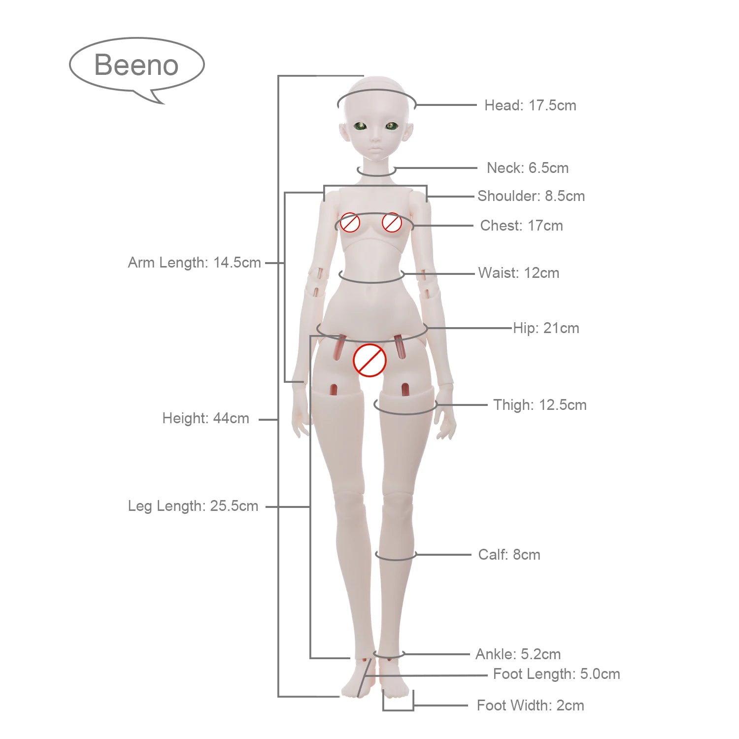 Joybjd Beeno C 1/4 BJD - Muxi Body Gothic Lolita Mid-Century Dark Elegance Full Poseable Set | Limited Edition Female Doll