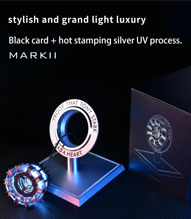 First-generation Mark1 Ark reactor. Mark1 core logo. Core luminous model. Superhero 1:1 cosplay toy, chest lamp, children's gift