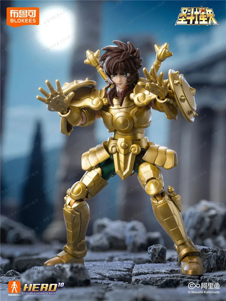 Blokees Saint Seiya Galaxy Version 1-2 Gold Cloth Aiolos Shura Ikki Shun Camus Hoyoga Dohko Milo Shiryu Movable Model Figures