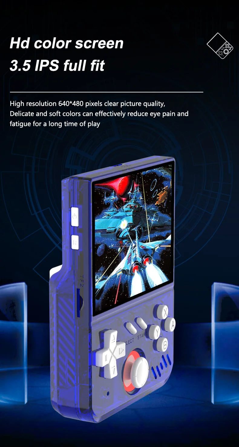 Retro Handheld 3.5-inch IPS Screen Video128GB Game Console Linux System