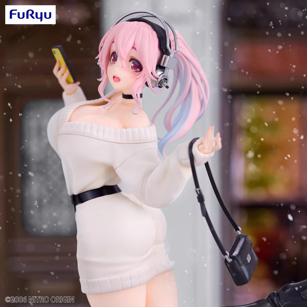 Original FuRyu Trio-Try-iT Super Sonico the Animation SUPERSONICO Winter Memories PVC Anime Figure Action Figures Model Toys
