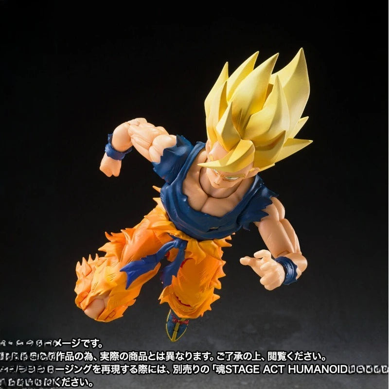 In Stock Bandai Tamashii Exclusive SHF Super Saiyan Son Goku The Furious Warrior Action Figure Toy Collectible Gift for Fans