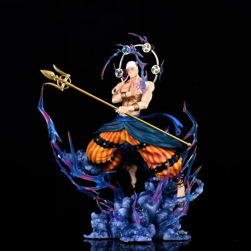 One Piece Enel Gk Action Figure Led Light Up Three Head Sculpt Pvc Collectible Model Figurine Ornament Adult Desktop Ornament