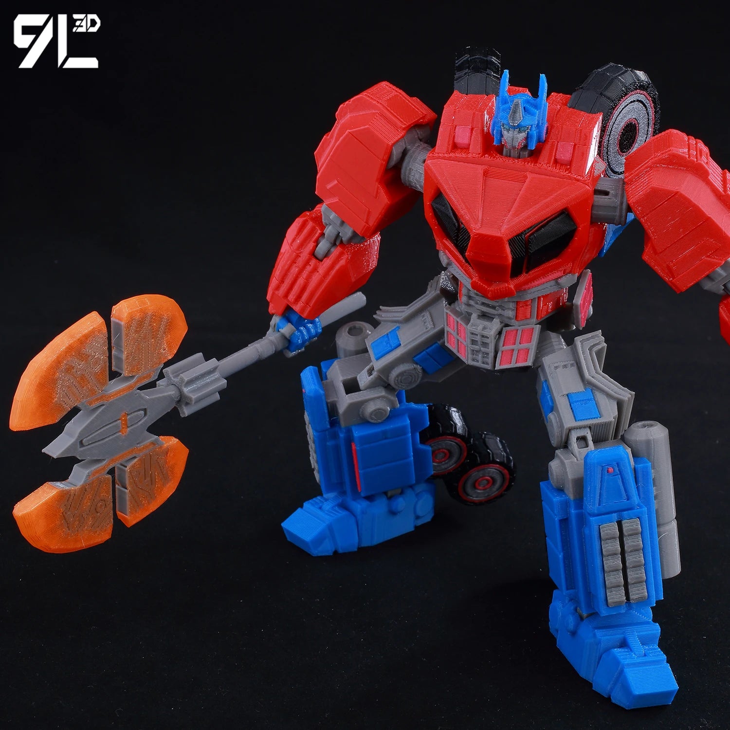 9L3D Lucky13 Transformers Optimus Prime Actionfigur Dummy13 mit orangefarbenem Schwert T13 Mehrgelenk-Sammelspielzeug Titan13