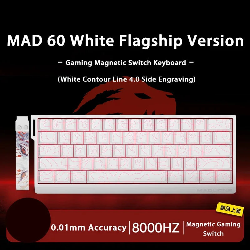 Madlions MAD68 60 Pro Mad Gaming Mechanical Keyboard Magnetic Switch Wired Gaming Accessories Customs Mad60 HE PRO MAD Keyboard