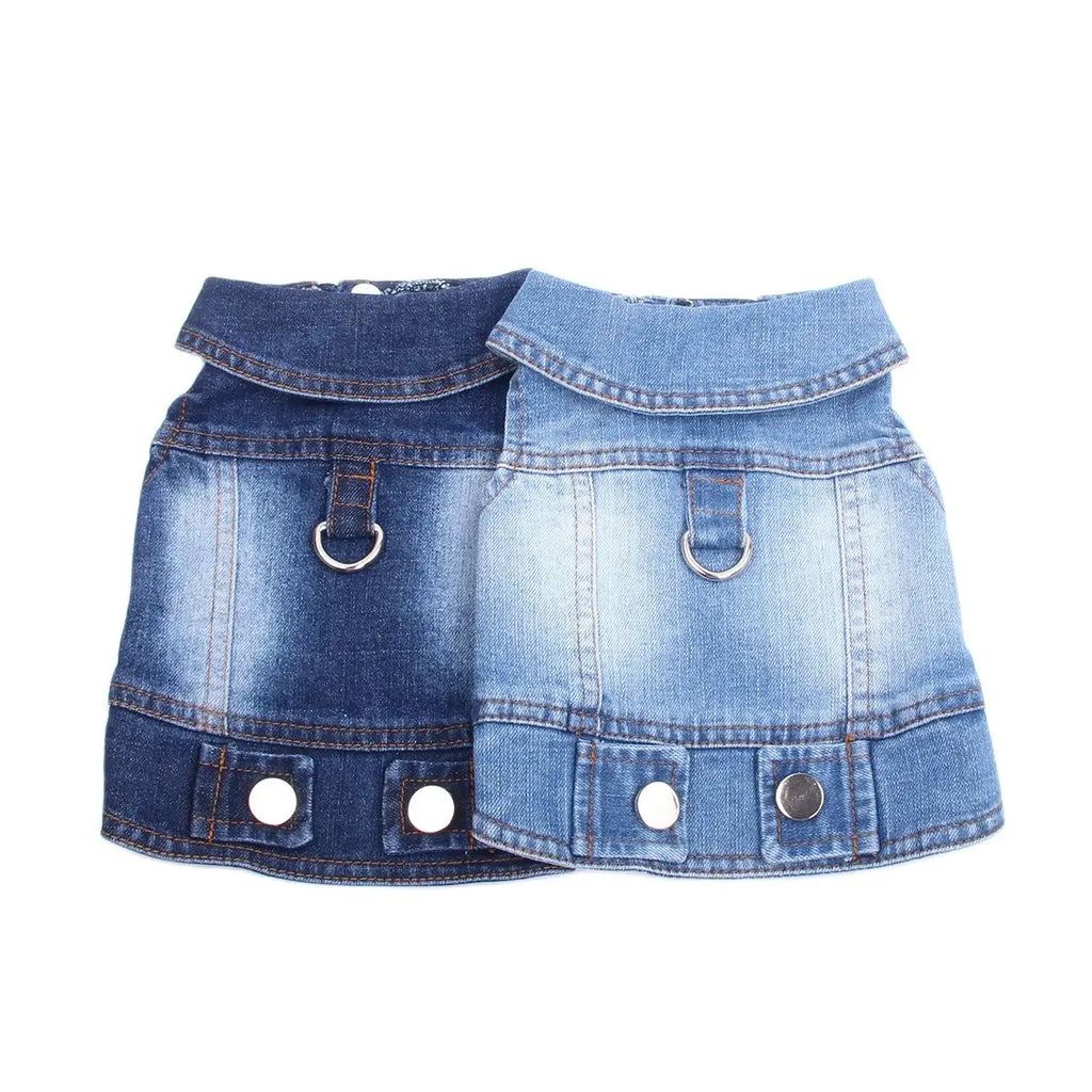 Hunde und Katzen Jeans Mantel Jacke Silber Schnalle Denim Weste Katze Welpen Frühling/Herbst Kleidung Bekleidung