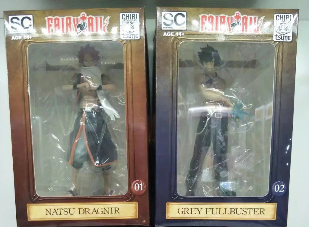 Anime Fairy Tail Lucy Heartfilia Gray Fullbuster Erza Scarlet Etherious Natsu Dragneel PVC Action Figures Statue Model Toys Doll