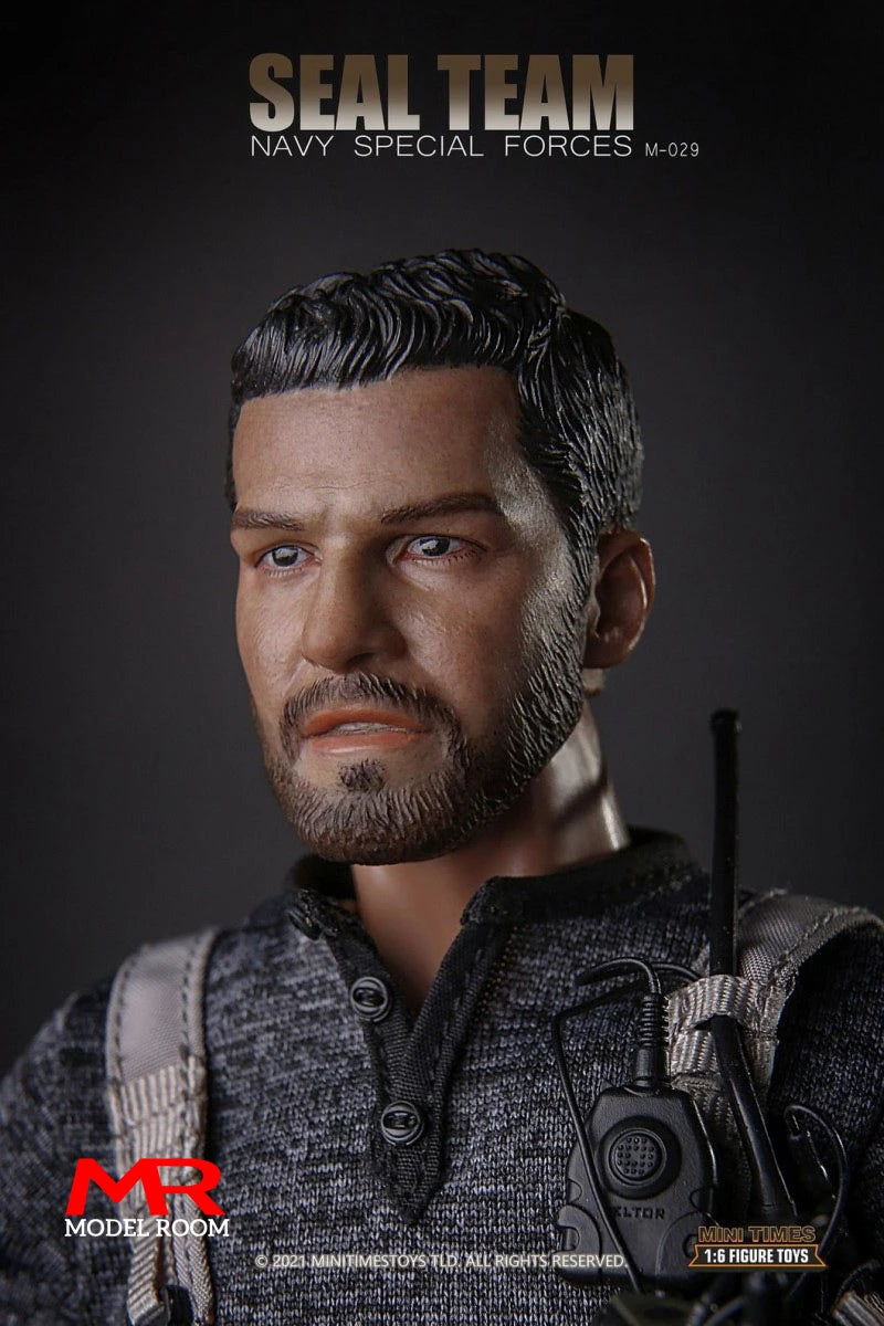 mini times toys M029 1/6 US Seal Team NAVY Special Force Soldier Jason Action Figure with Dog 12'' Male Figurine Model Toy
