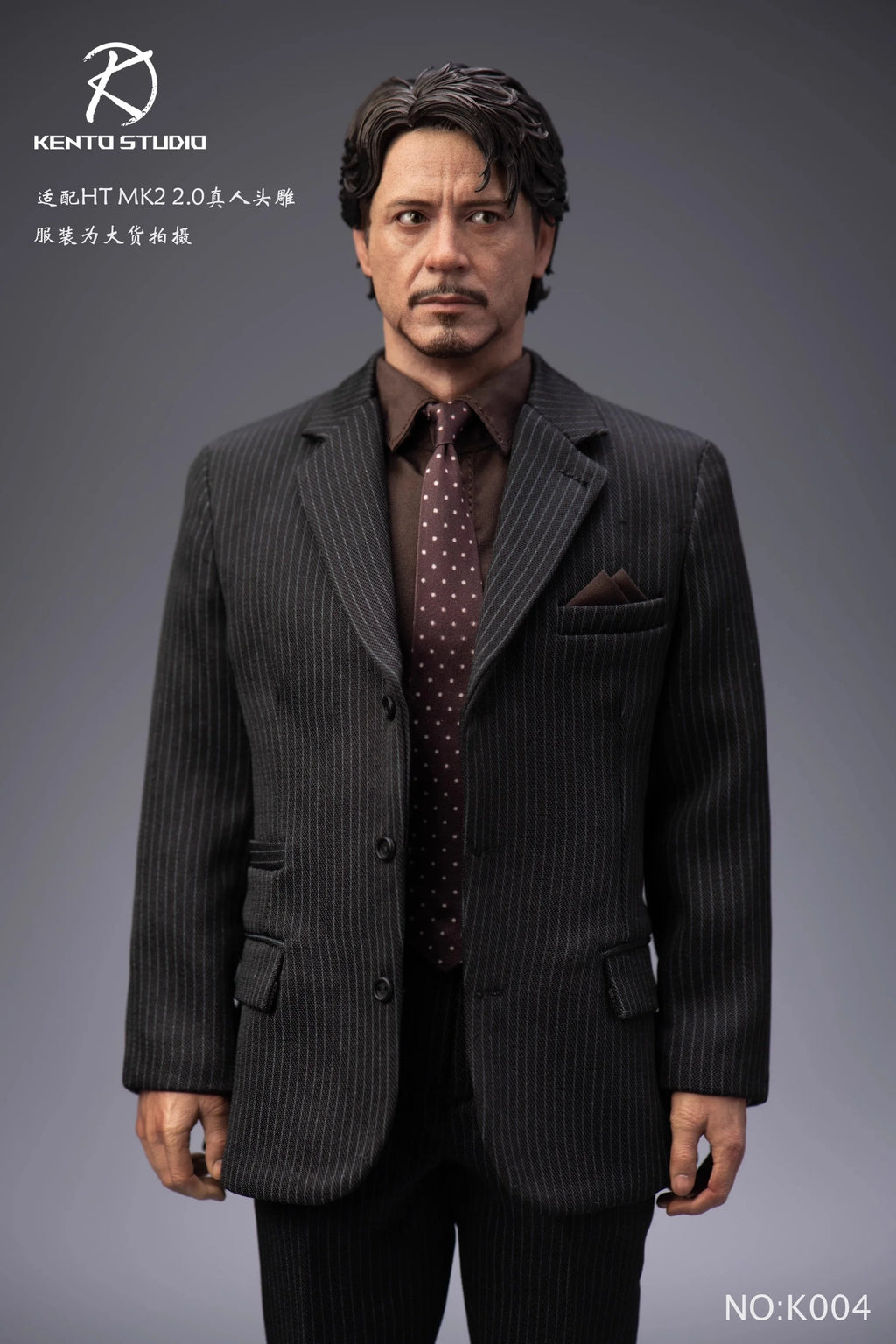 Kento Studio 1/6 k004 Tony Striped Suit Set Model Fit 12inches Figure