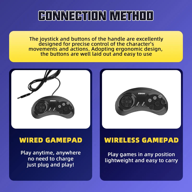 16BIT Segas-MD Video Game Console For Sega Mega Drive Genesis FC Dendy Console Support HDMI Output Retro Game Machine