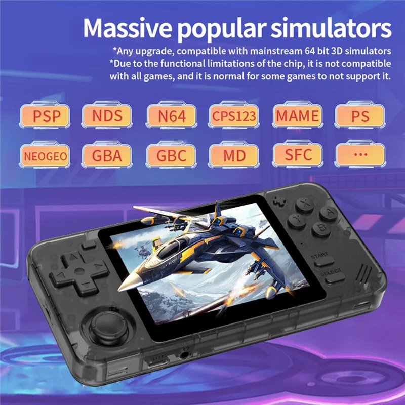 RGB10X Handheld Game Console 64GB 3.5 Inch IPS Screen Open Source For GBC GBA PSP NDS Simulator Video Game Console B-A25R