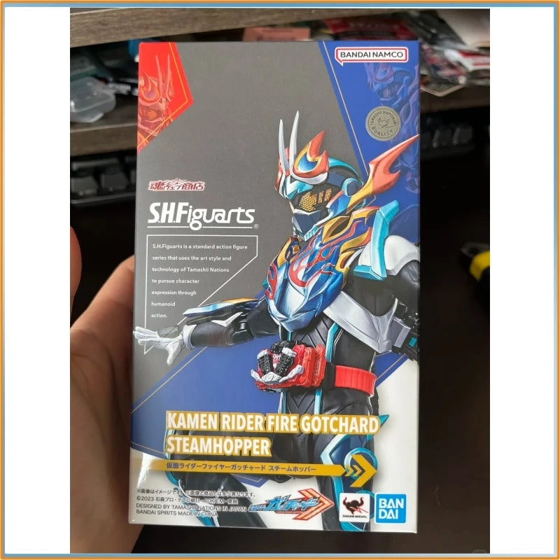 In Stock Bandai Shf Kamen Rider Fire Gotchard Steamhopper Articulated Action Figure Model Toy Gift