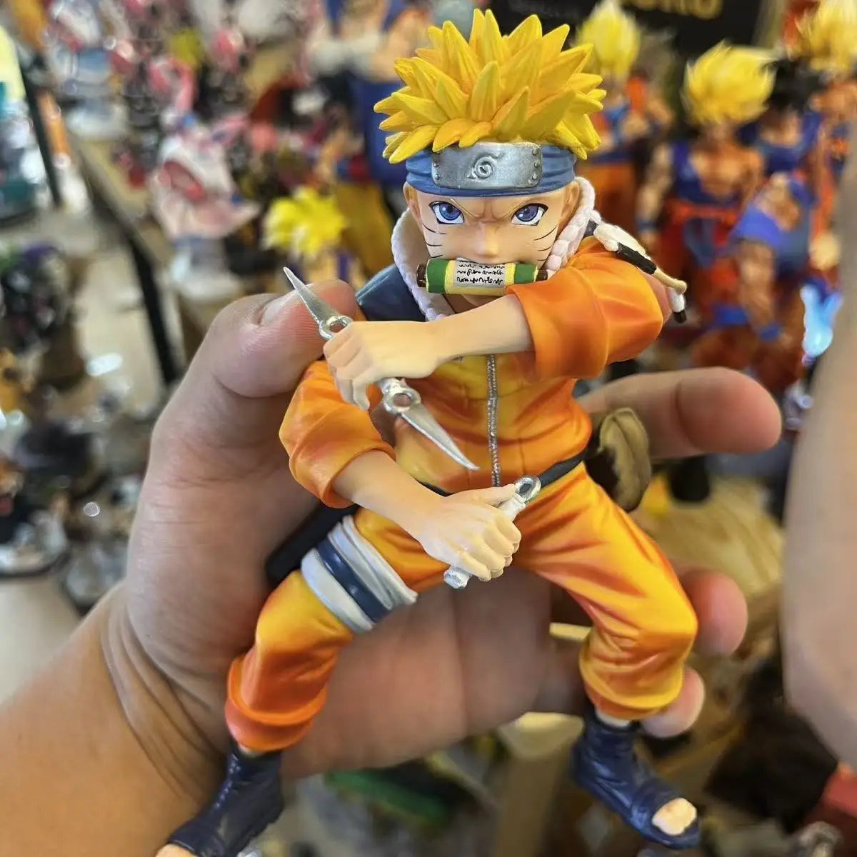 New 18cm Naruto Anime Figure Uzumaki Naruto Figurine Collectible Kagebunsin No Jyutu Pvc Statue Model For Boy Room Ornament Toy