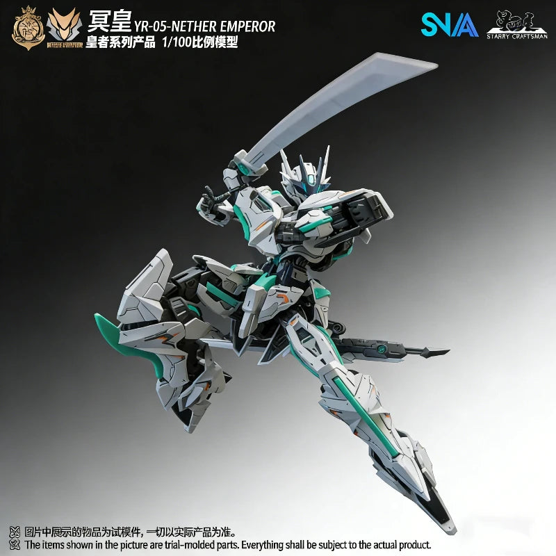 SNAA MG 1/100 YR-05 Nether Emperor Plastic Model Kit Assembly Mecha Toy Action Figure With Water Decals Anime Ornament Boy Gift