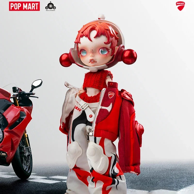 POP MART SKULLPANDA x DUCATI 1/6 Action Figure Series Blind Box Mystery Box Toys Kawaii Ornaments Figurines Home Decor Desktop