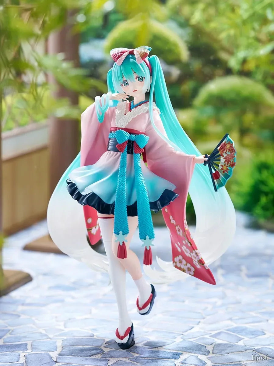 In Stock Original FuRyu TENITOL New Tokyo Series Hatsune  Kimono Anime Dolls Figures Toys Collection Gifts