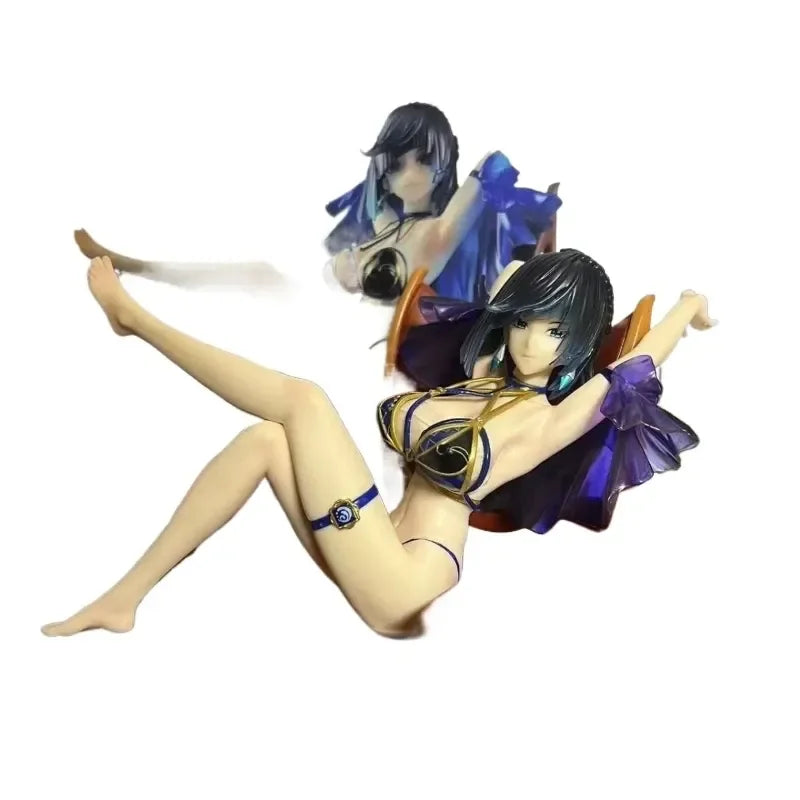 Genshin Impact Yelan Gk Figure With Chair Anime Girl Statue Desktop Decor Car Ornament Pc Case Model For Anime Fans