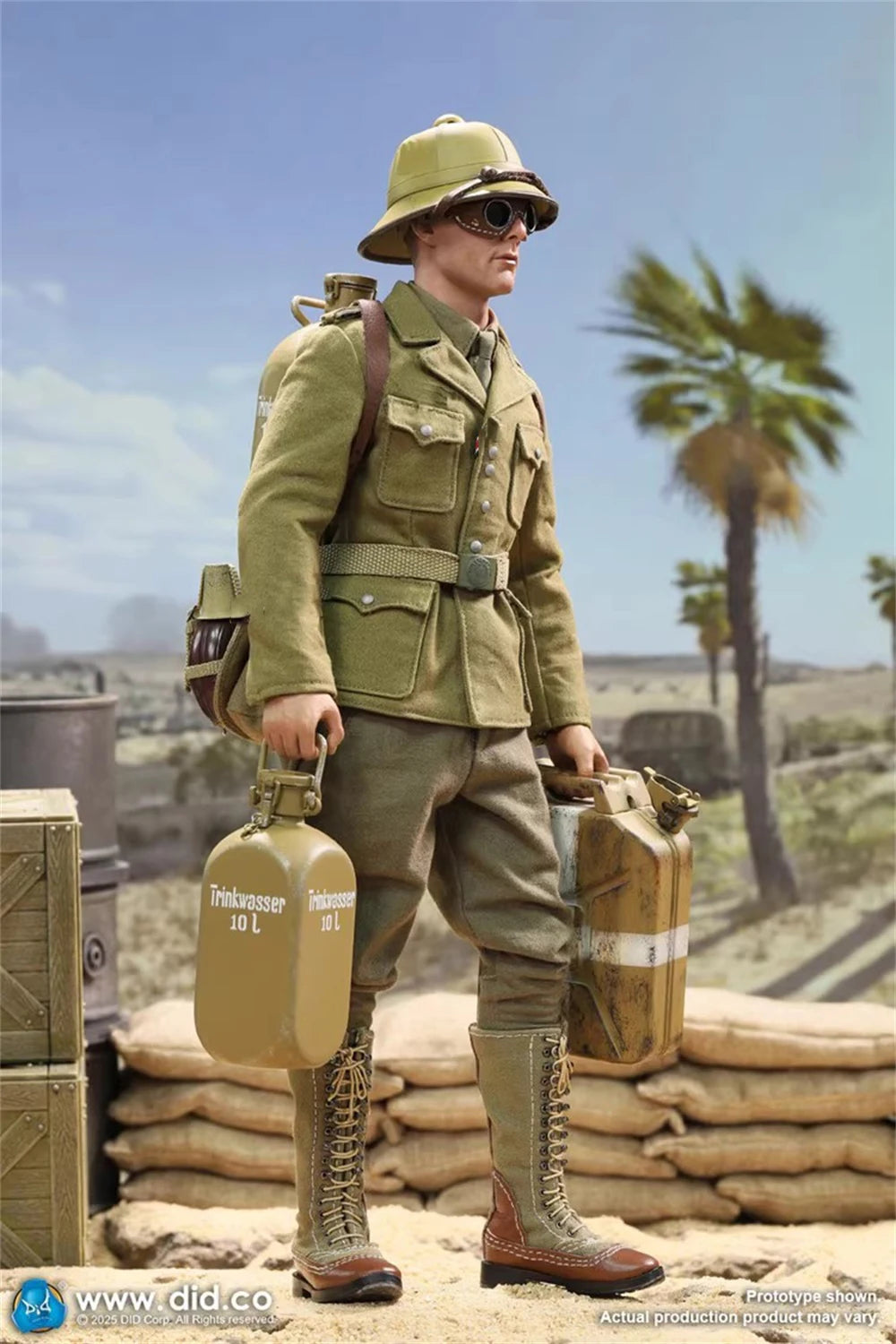 1/6 DID D80185 North Africa Soldier Doll Foot Supply Tom Cruise India Model 2 Head Types Toys Model For 12" Figure Fans Collect