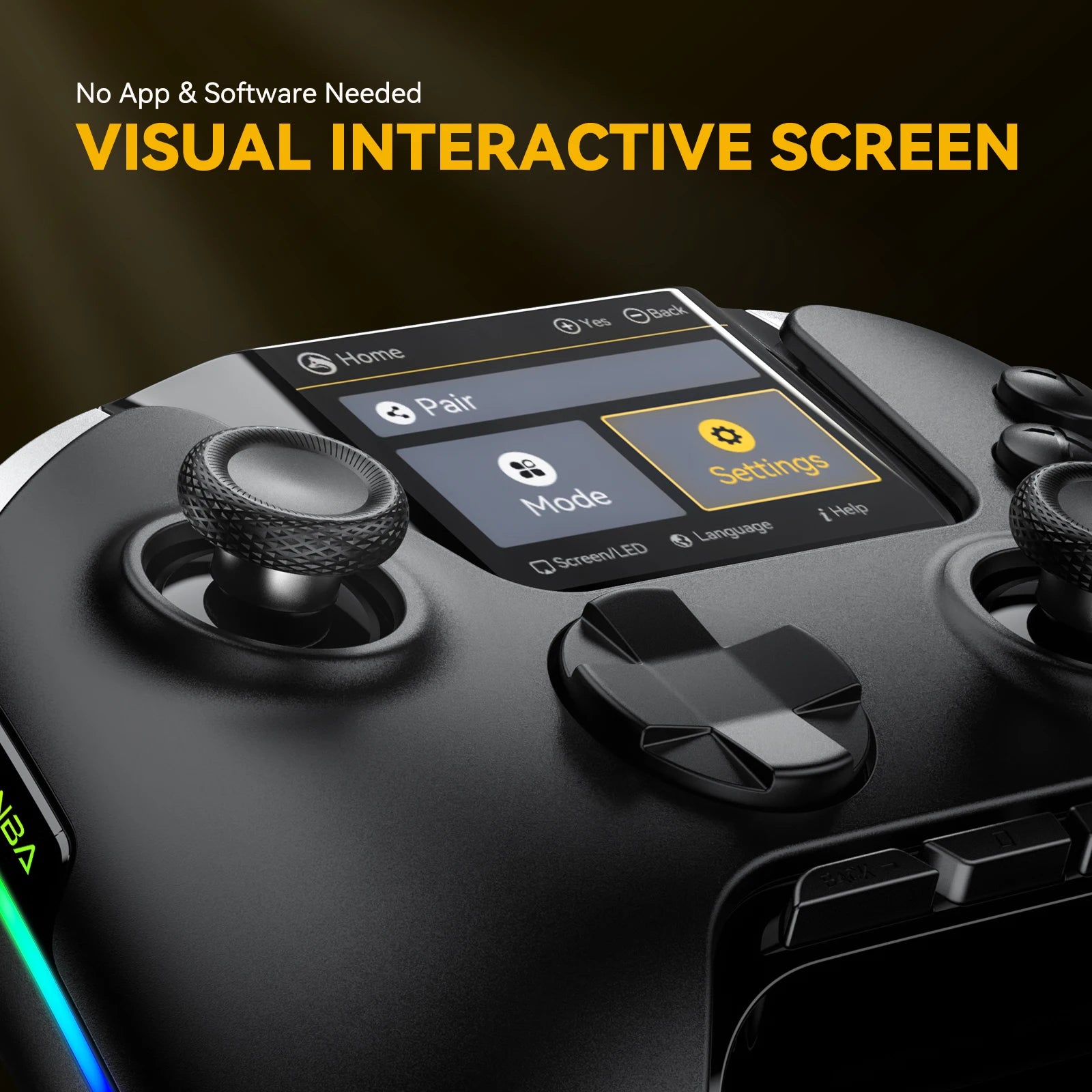 Manbaone 50 Smart Wireless Gamepad Pc Bluetooth Joystick Controller Joystick 2 Inch Screen Steam Mobile Game controller