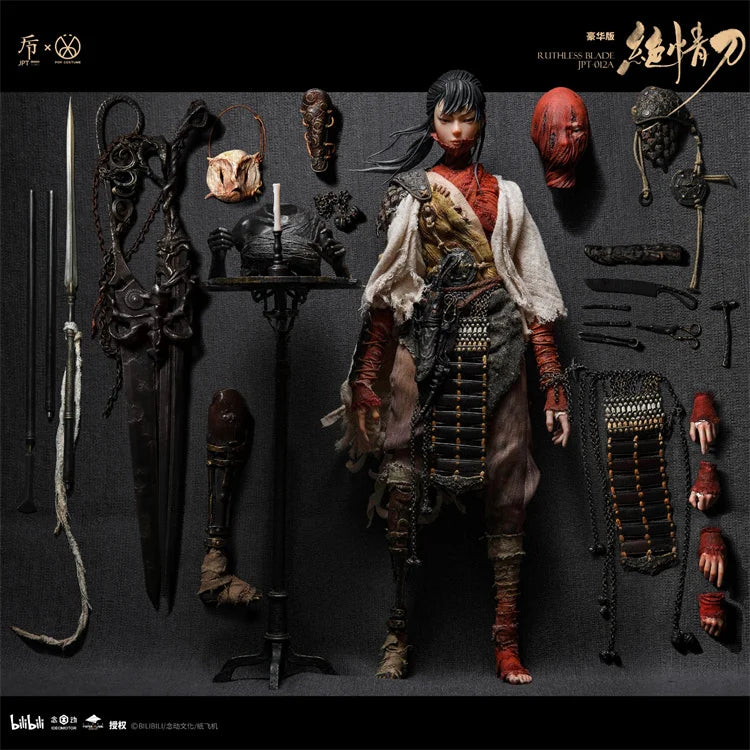 In Stock JPT-012 1/6 Women Soldier Ruthless Blade Stray Cat White Tiger 12Inch Anime Model Toys for Boys Gifts Original Box