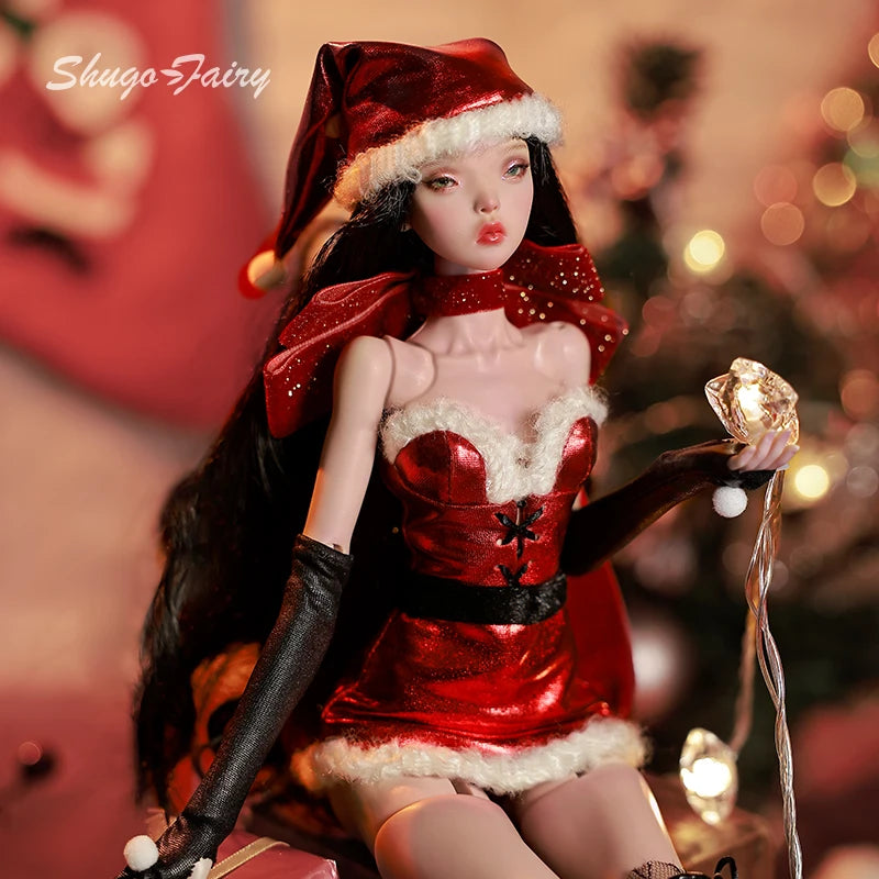 Phyllis Doll BJD 1/4 Special Resin Doll Red Festive Christmas Girl Model Doll Movable Joints Fullset Professional Dolls